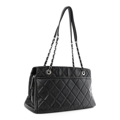 Chanel Caviar Quilted CC Timeless Soft Tote Black 3 of 13
