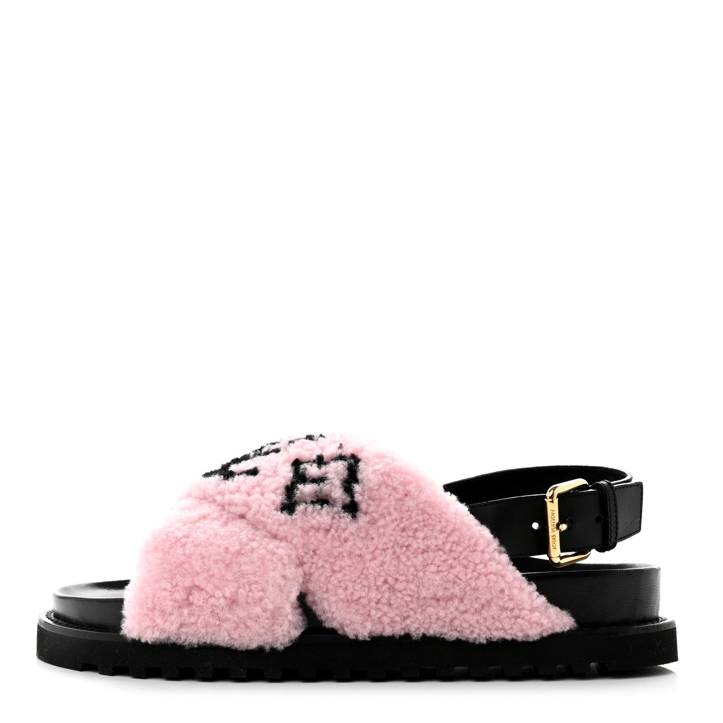 Shearling Paseo Flat Comfort Sandal 40 Rose Clair