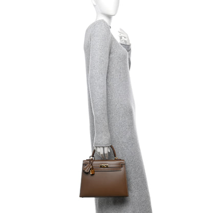Hermes Tadelakt Kelly Sellier 25 Etoupe 2 of 12