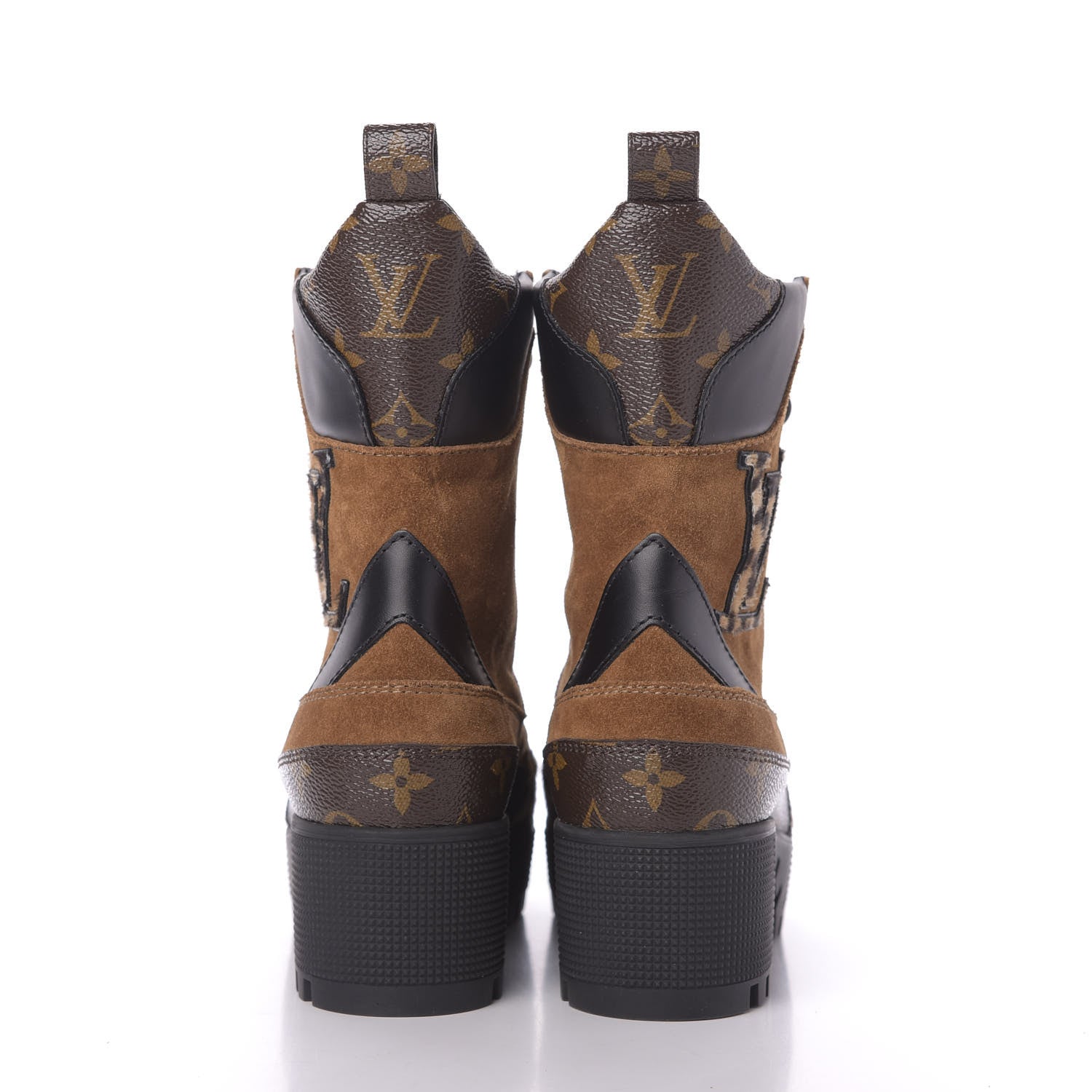 Louis Vuitton Suede Calfskin Monogram Laureate Platform Desert Boots 36.5 Cognac 8 of 9