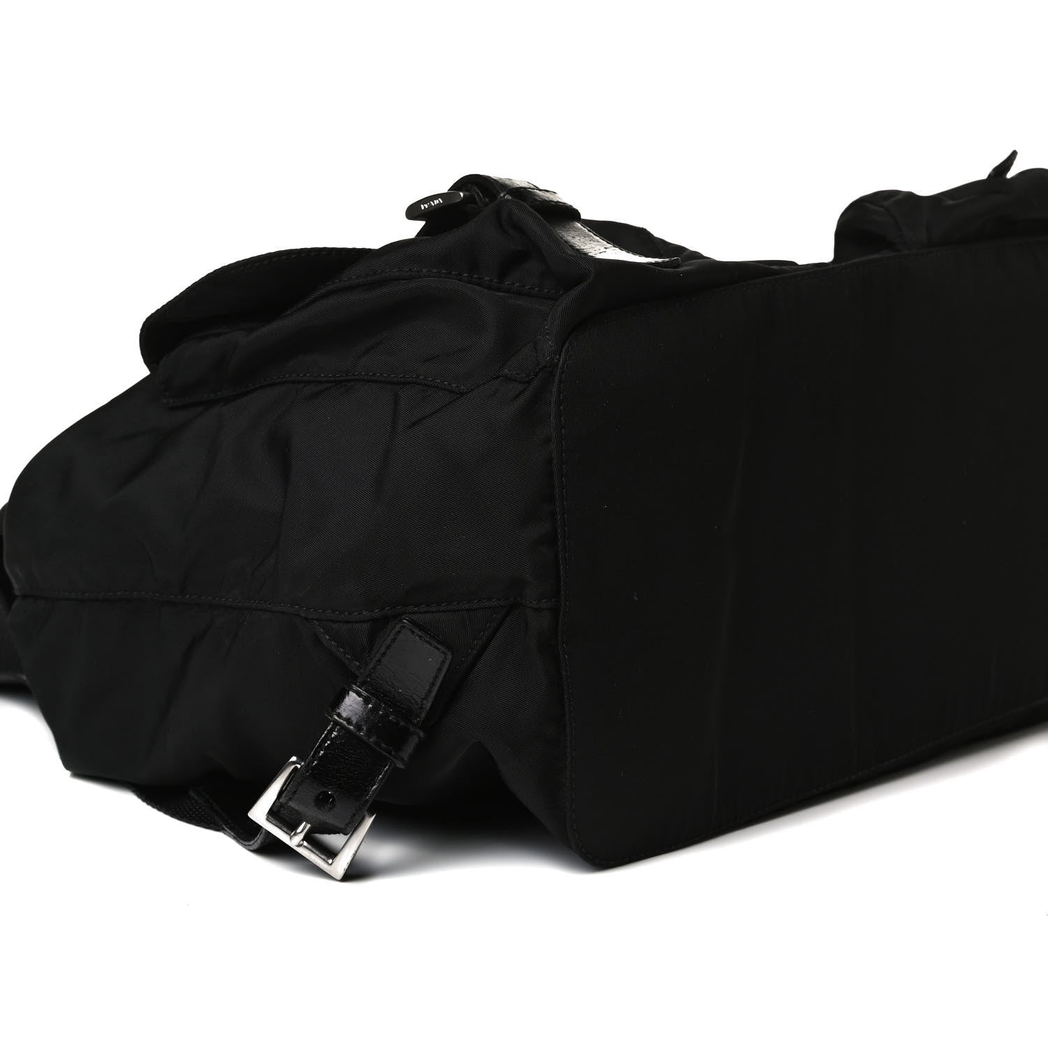 Prada Tessuto Nylon Saffiano Medium Backpack Black 9 of 17