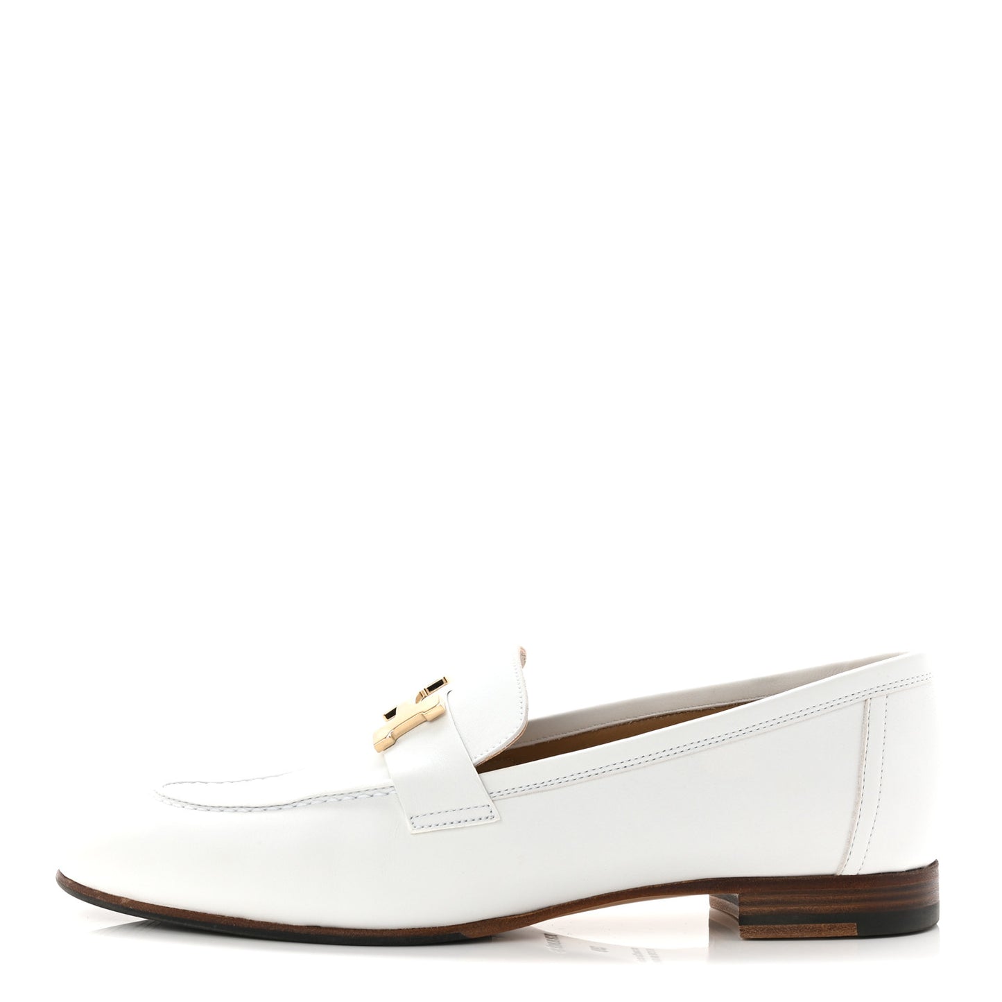 Calfskin Womens Paris Loafers 39 White