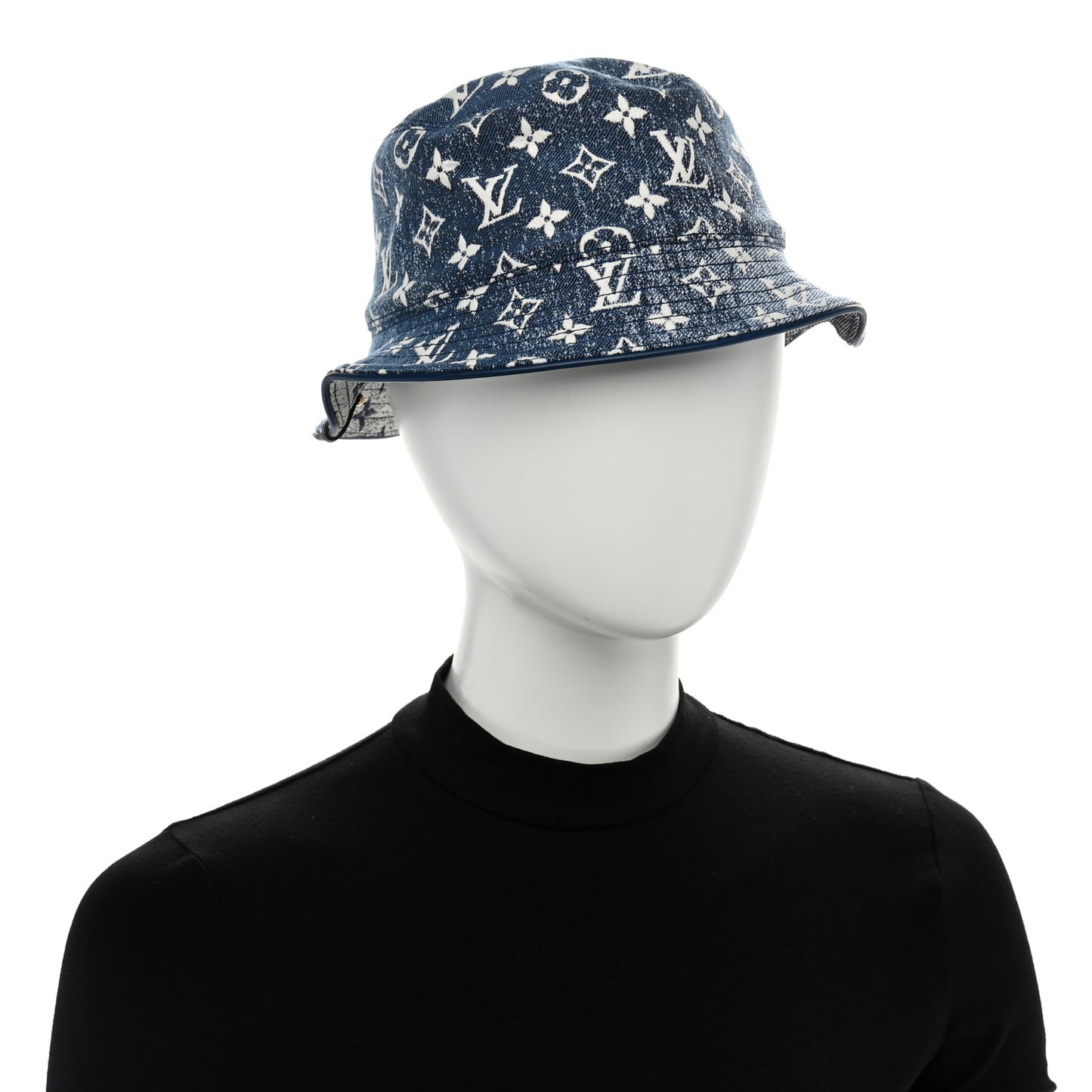 Monogram Denim Jacquard Bob Bucket Hat S Blue