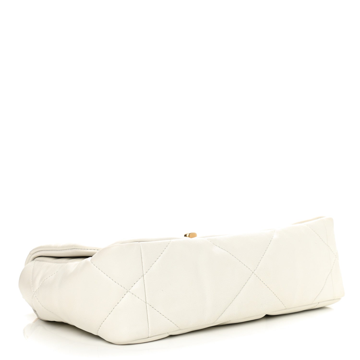 Chanel Goatskin Quilted Medium Chanel 19 Flap White 4 of 9