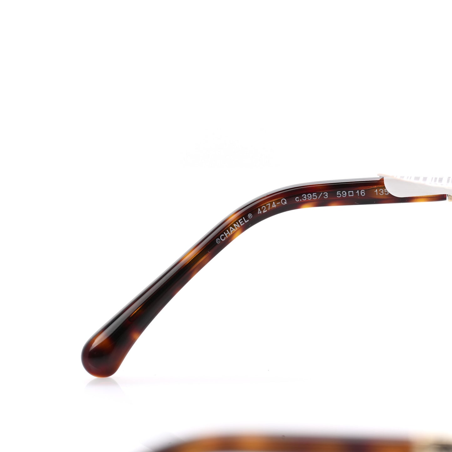 Metal Square Frame Chain Sunglasses 4274-Q Brown