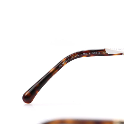 Chanel Metal Square Frame Chain Sunglasses 4274-Q Brown 6 of 8