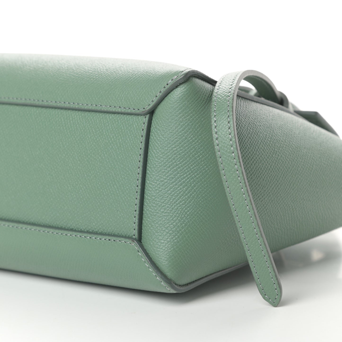Grained Calfskin Nano Belt Bag Celadon