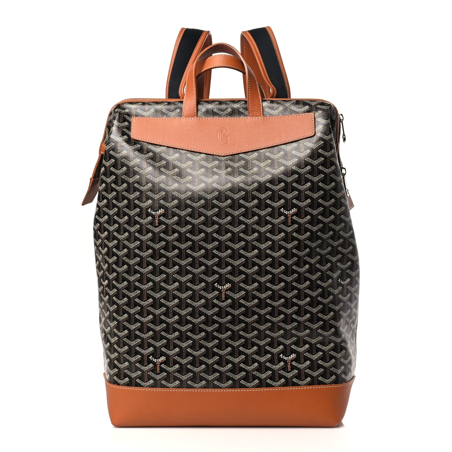 Goyardine Calfskin Cisalpin Backpack Black Gold