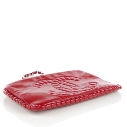 Chanel Calfskin On The Bund Pochette Dark Red 4 of 7
