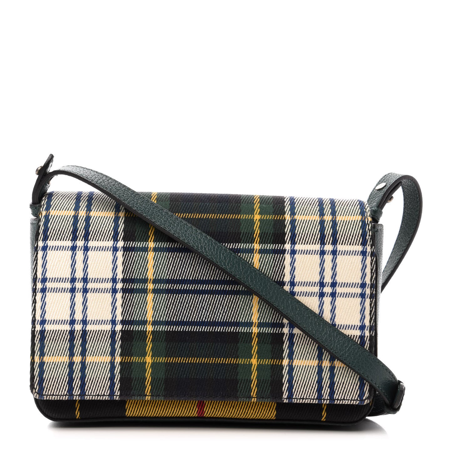 Canvas Tartan Mix Hampshire Wallet on Chain Green Multicolor