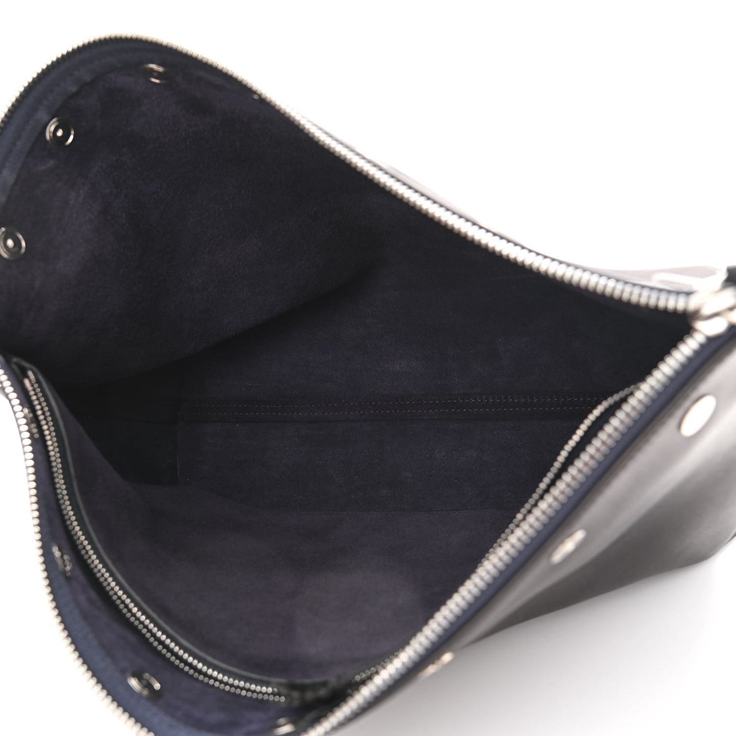 Natural Calfskin Studded Medium Sailor Bag Navy Blue