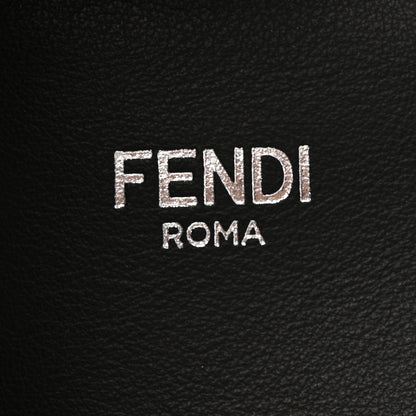 Fendi Cuoio Romano Vitello Cover Glazed Fabric Bi-Color FF 1974 Mini Peekaboo I SEE U Satchel Black Mimosa Tobacco Moro 7 of 12