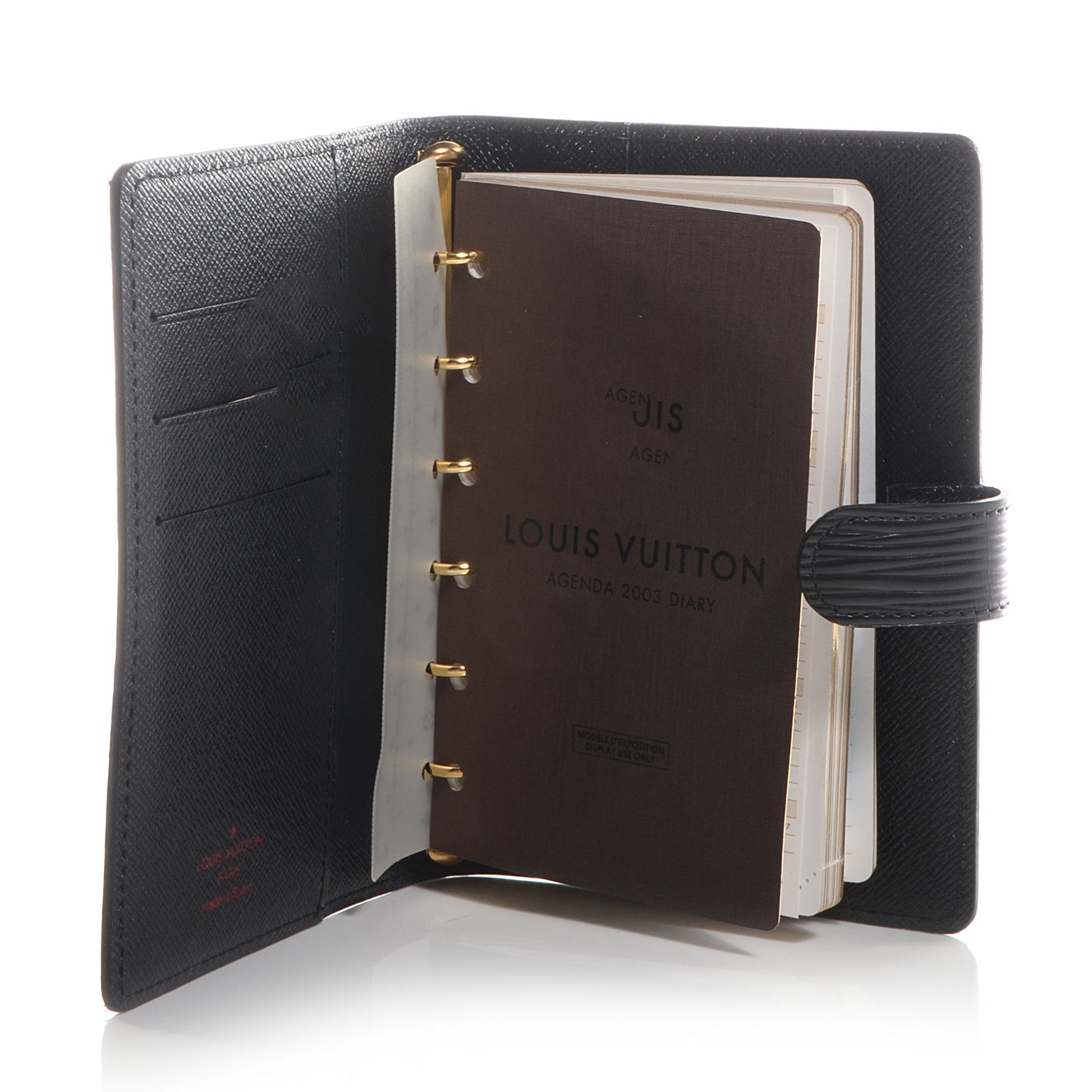 Louis Vuitton Epi Small Ring Agenda Black 5 of 7