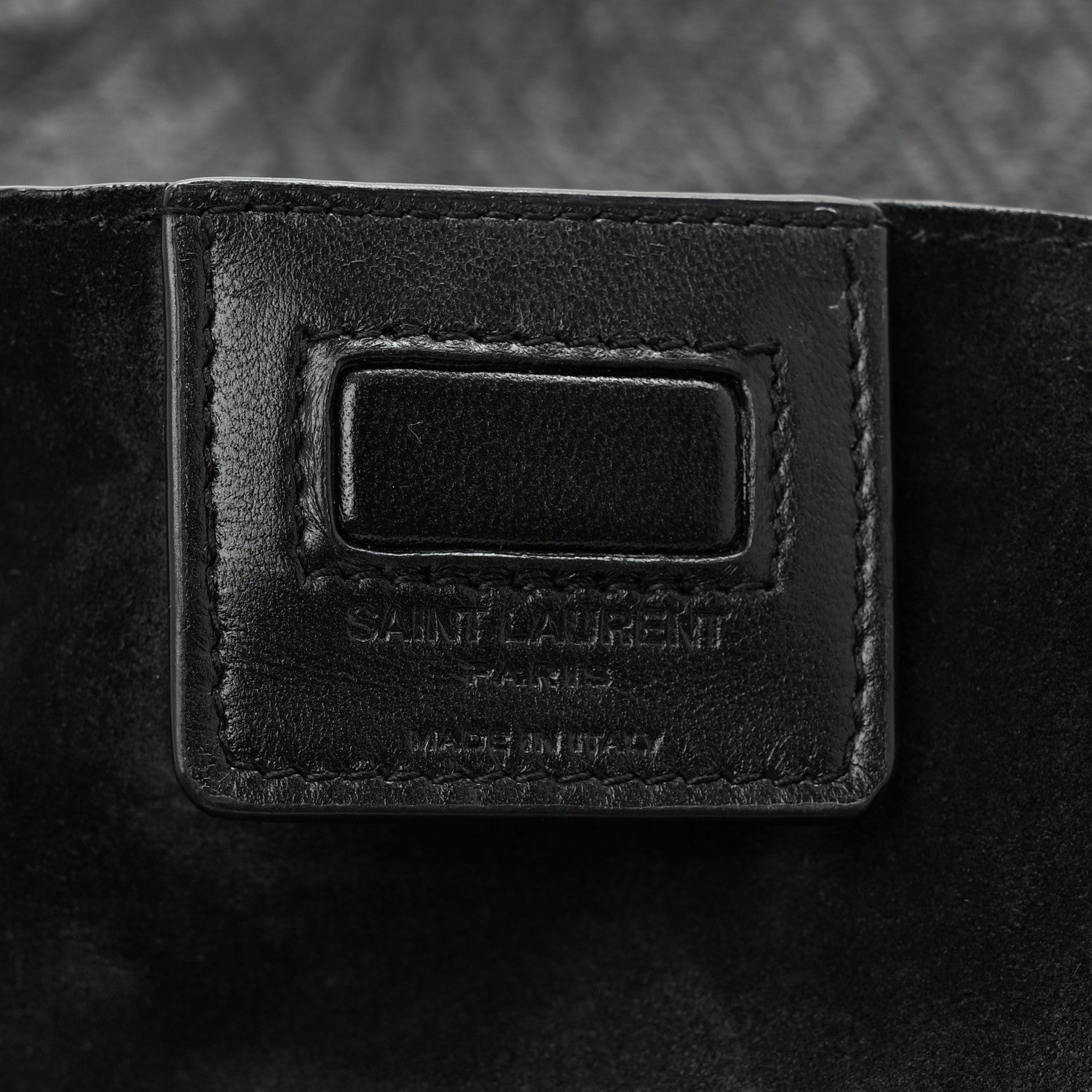 Saint Laurent Calfskin Monogram Deli Paper Bag  Vintage Black 6 of 10