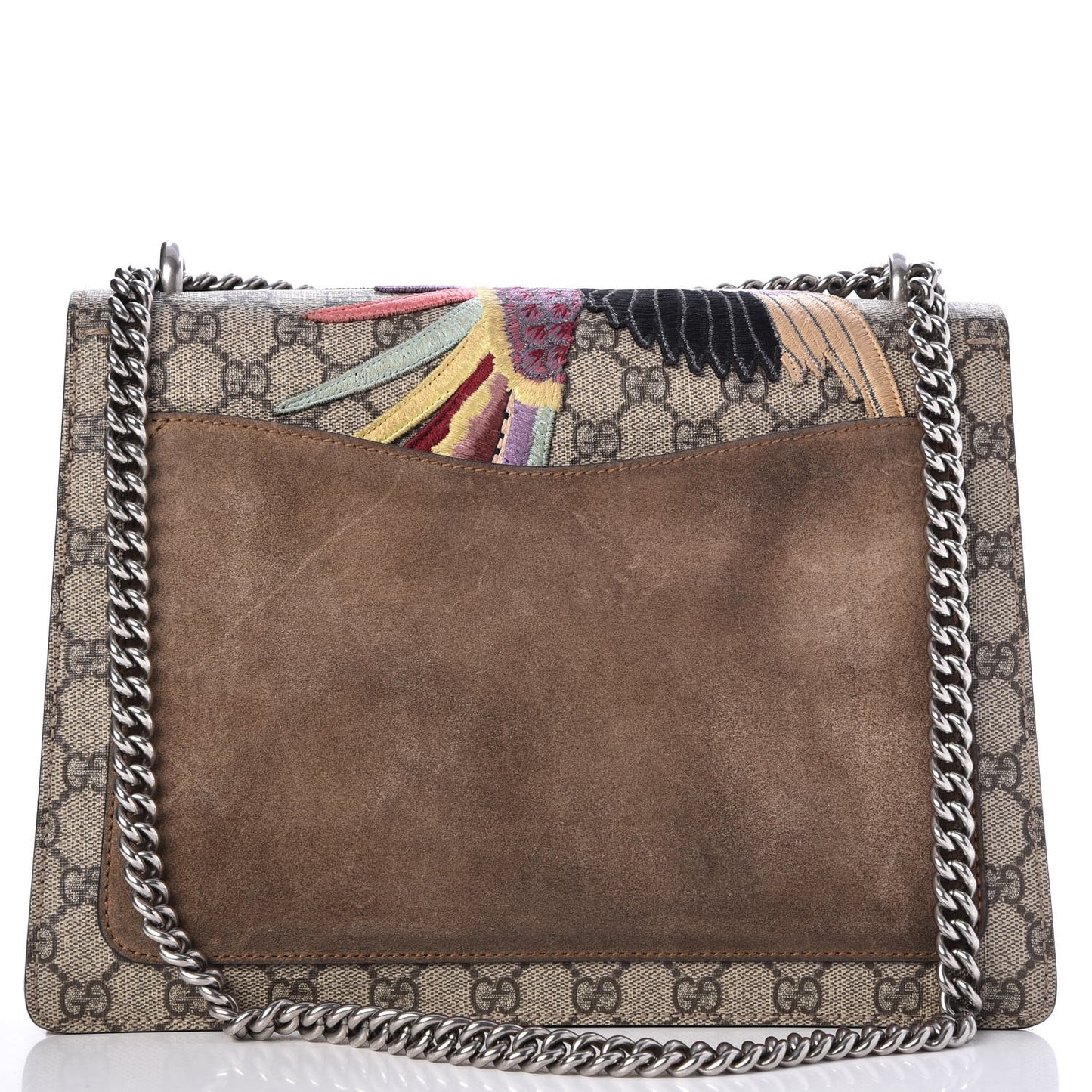 GG Supreme Monogram Embroidered Medium Dionysus Shoulder Bag Taupe