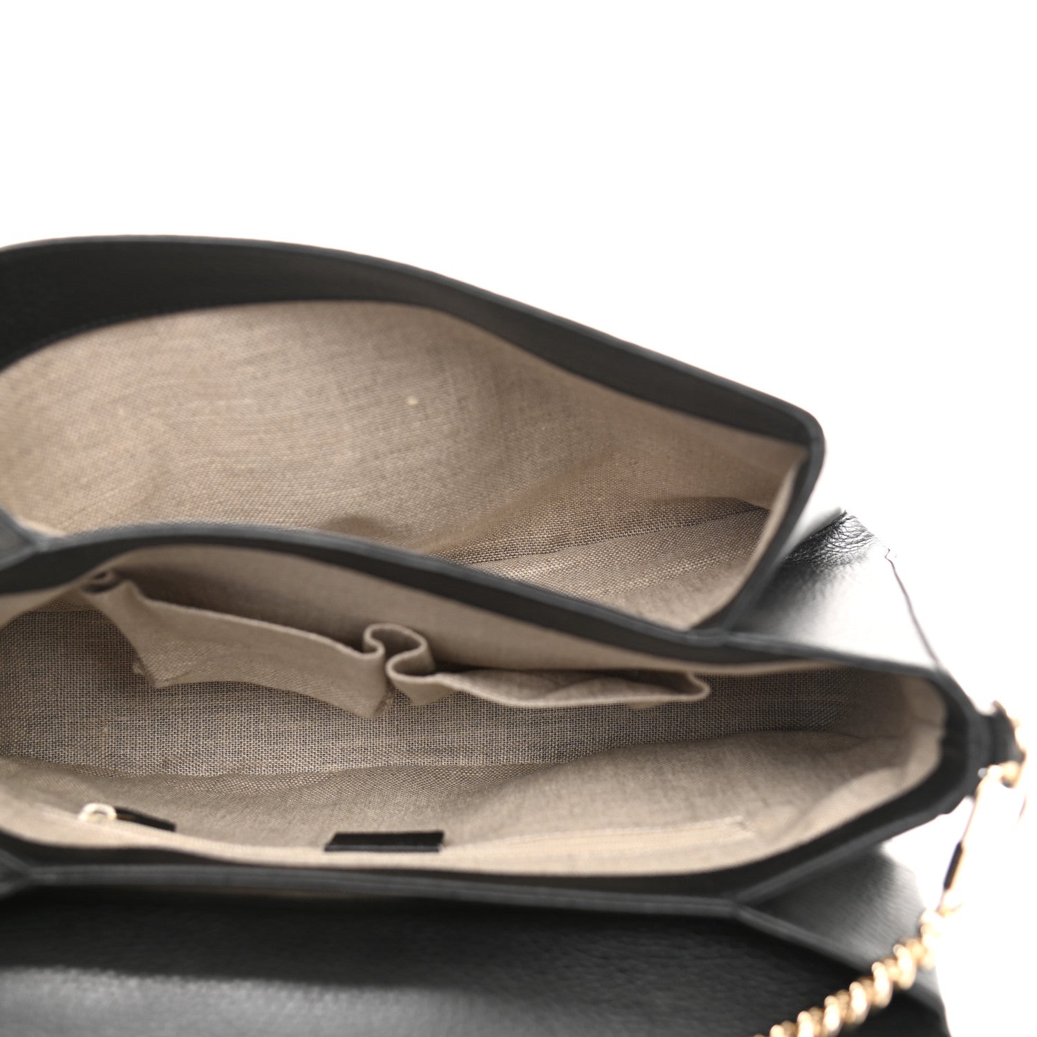 Gucci Dollar Calfskin Medium Interlocking G Top Handle Shoulder Bag Black 5 of 10