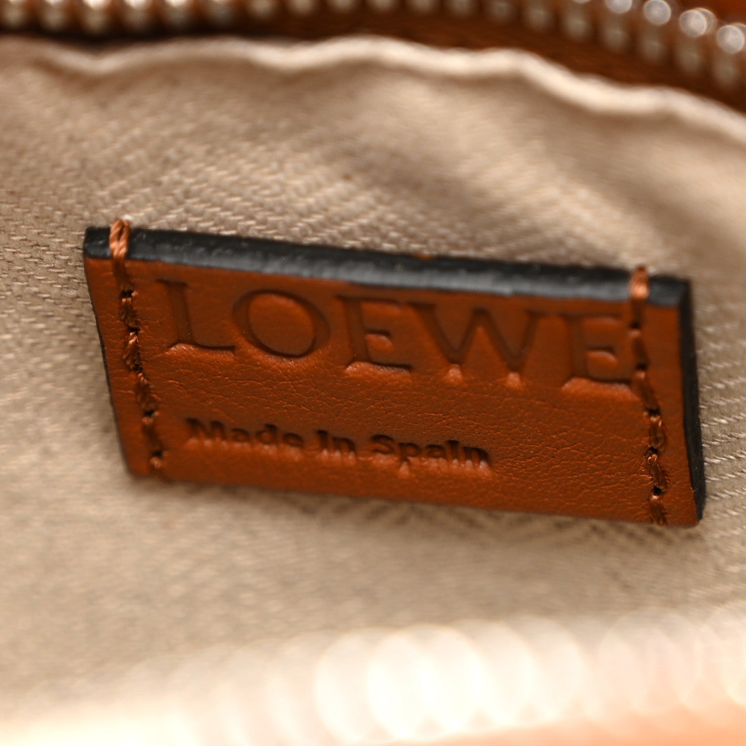 Loewe Calfskin Woven Small Puzzle Bag Tan 6 of 10