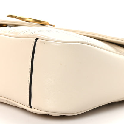 Gucci Calfskin Matelasse Small GG Marmont Shoulder Bag White 10 of 10