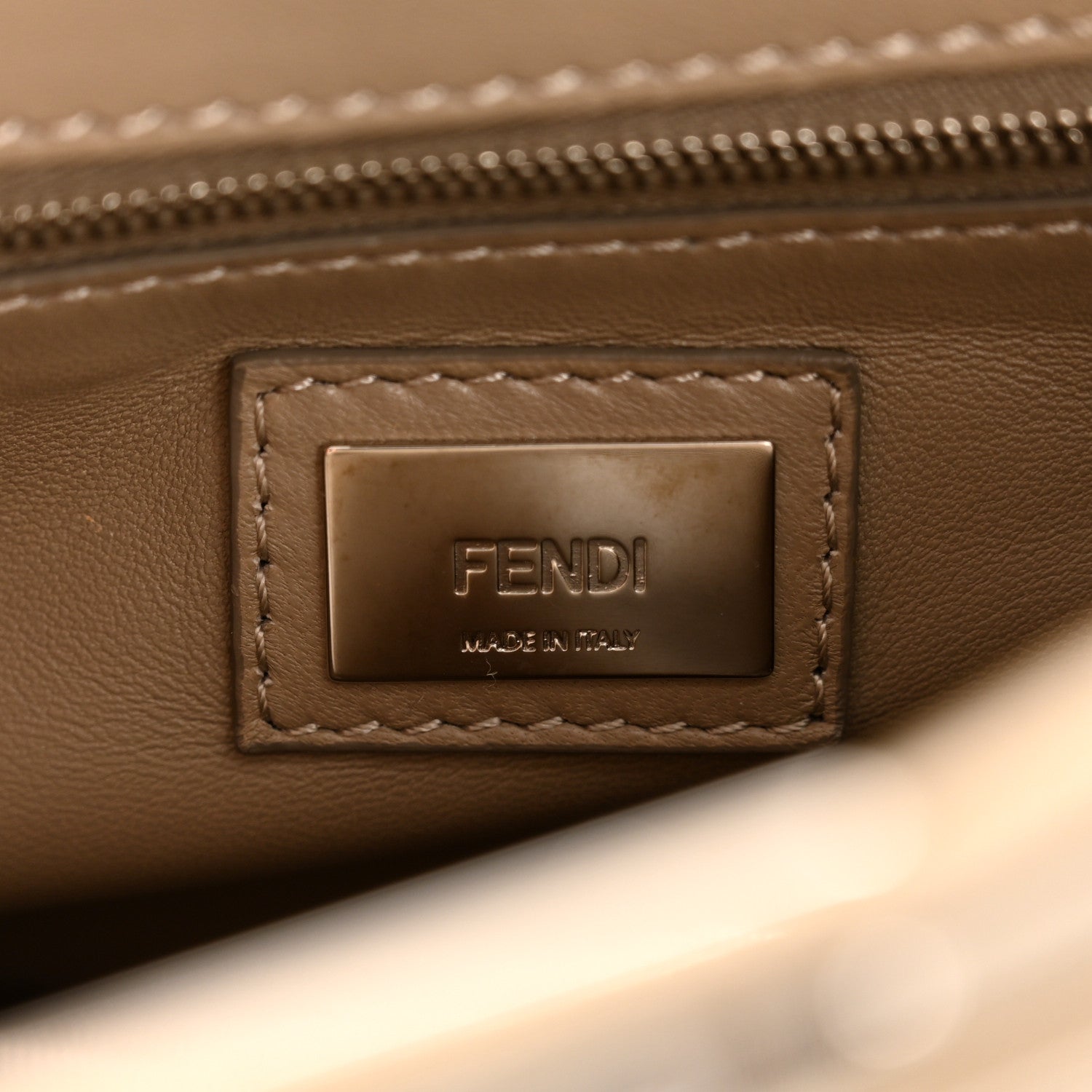 Fendi Nappa Mini Peekaboo Iconic Satchel Tortora 6 of 15