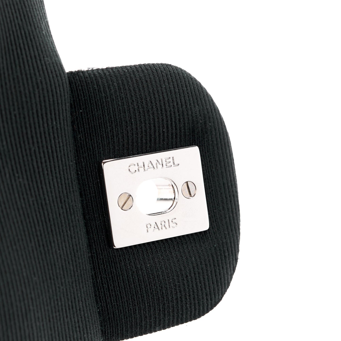 Ribbon Tweed Mini Rectangular Flap Black Ivory