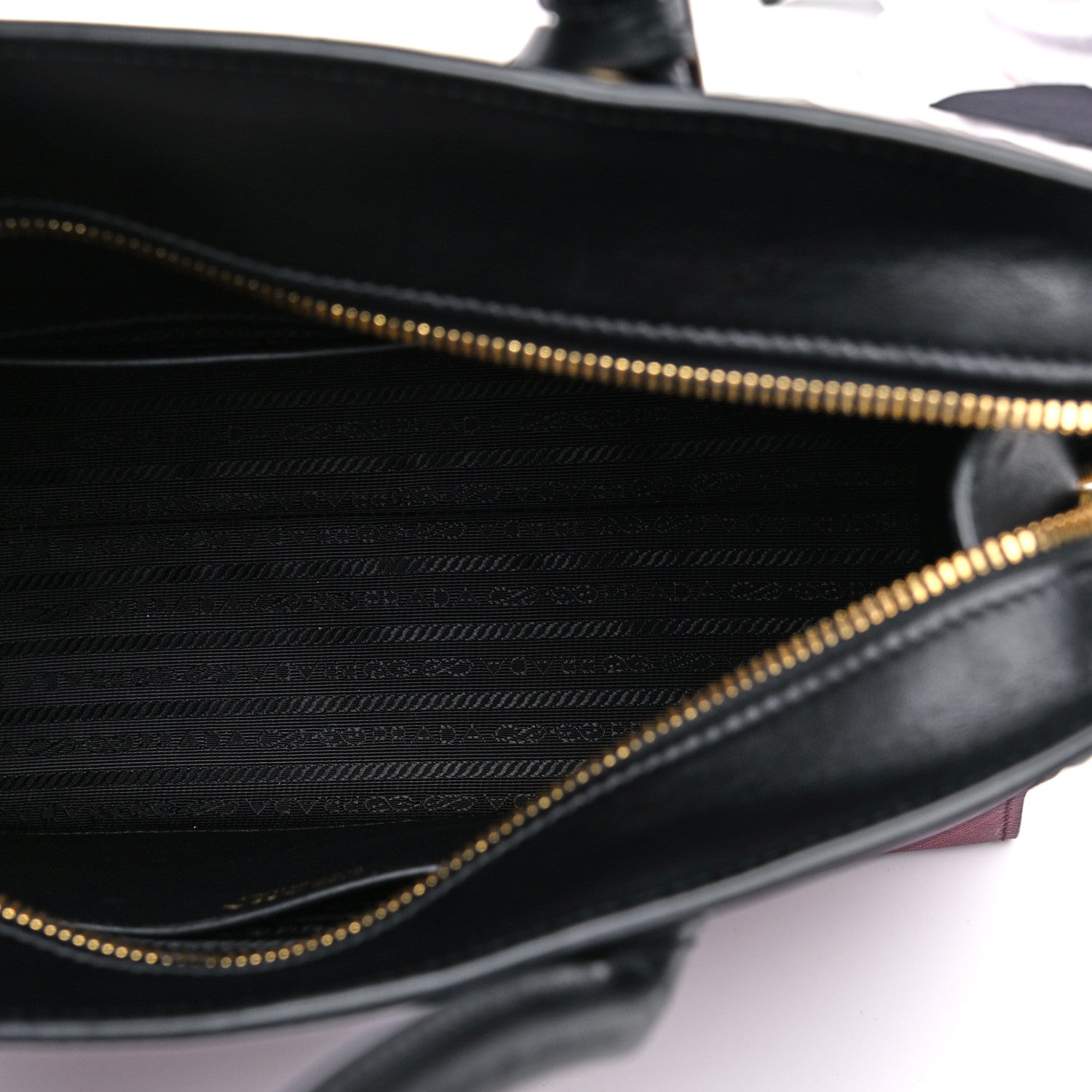 Prada Saffiano City Calfskin Small Esplanade Tote Fuoco Black 4 of 13