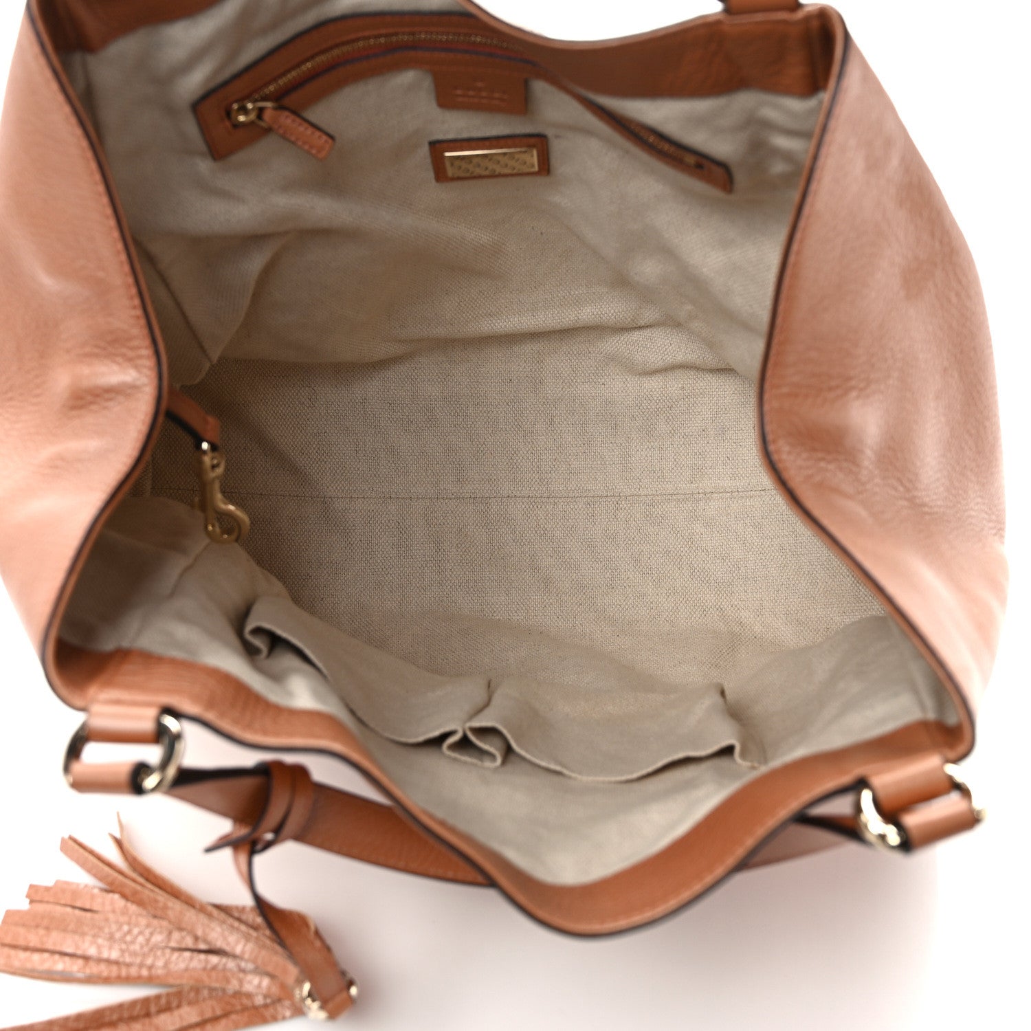Gucci Metallic Pebbled Calfskin Medium Soho Shoulder Bag Blush 5 of 11