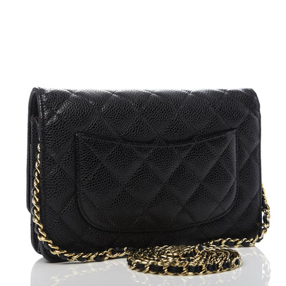 Chanel Caviar Quilted Wallet On Chain WOC Black 3 of 10