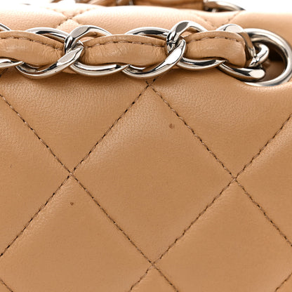 Chanel Lambskin Quilted Maxi Double Flap Beige 16 of 18
