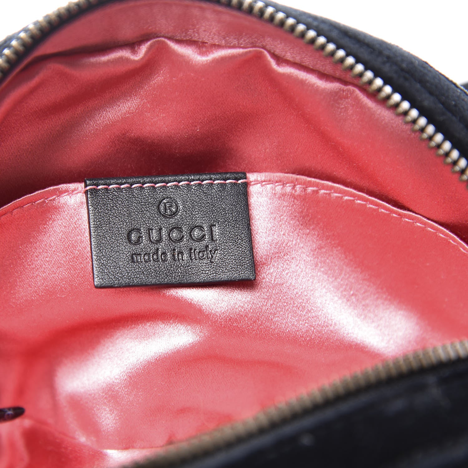 Gucci Velvet Matelasse Marquise Crystals GG Marmont Belt Bag 85 34 Black 7 of 14