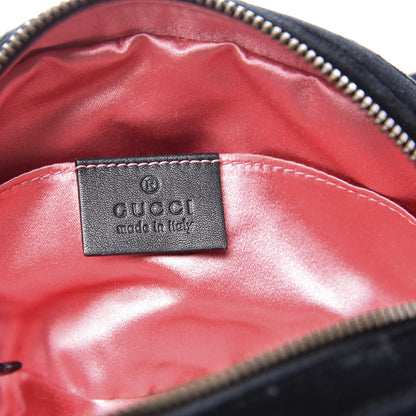 Gucci Velvet Matelasse Marquise Crystals GG Marmont Belt Bag 85 34 Black 7 of 14