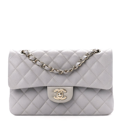Chanel Caviar Quilted Small Double Flap Grey 1 of 12