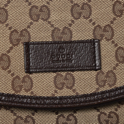 Gucci Monogram Natural Pigskin Large Diaper Bag Beige Ebony Cocoa Dark Chocolate 6 of 10
