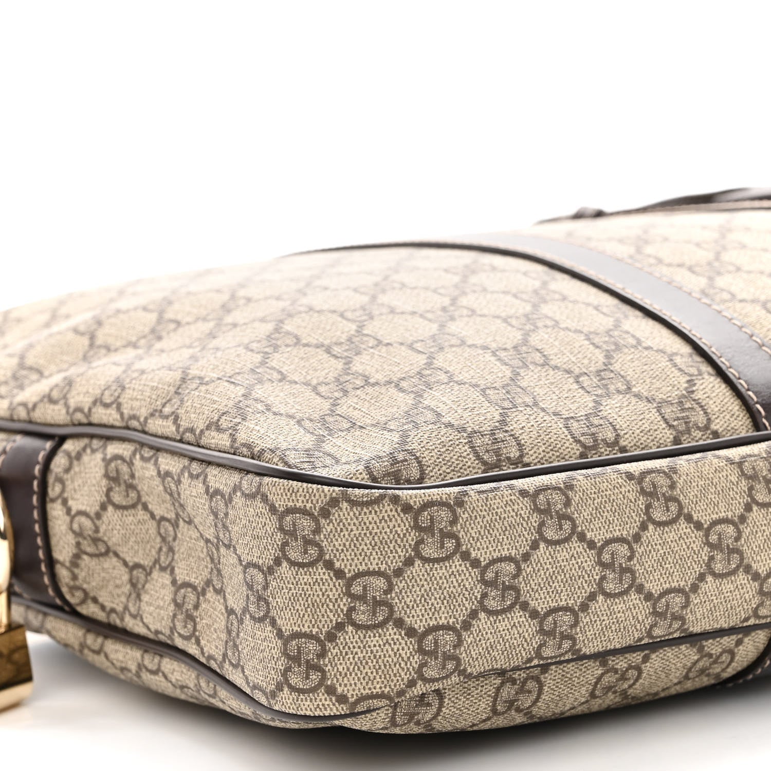 Gucci GG Supreme Monogram Selleria Calfskin Briefcase Beige Ebony Cocoa 8 of 10
