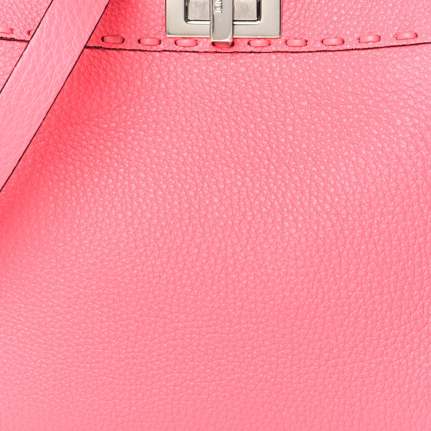 Fendi Cuoio Roma Sellerissima Nappa Sintetica Tape Stitch Small Peekaboo I SEE U Satchel Pink Dalia 8 of 13