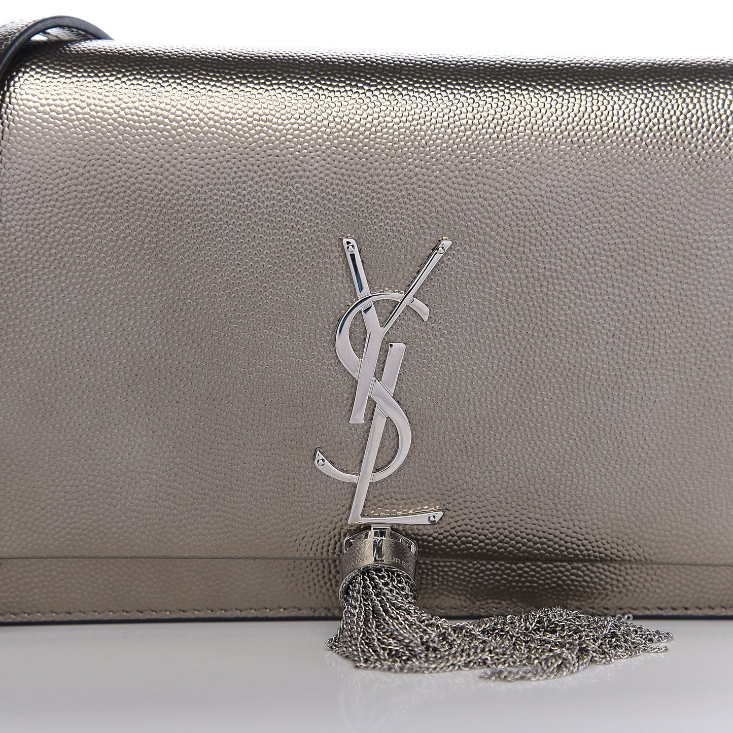 Grain De Poudre Classic Monogram Kate Tassel Chain Wallet Piombo