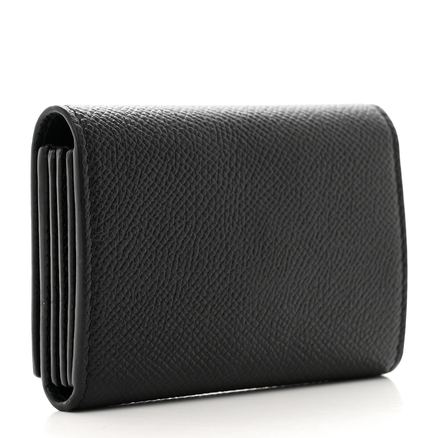 Balenciaga Grained Calfskin Ville Accordion Wallet Black 3 of 7