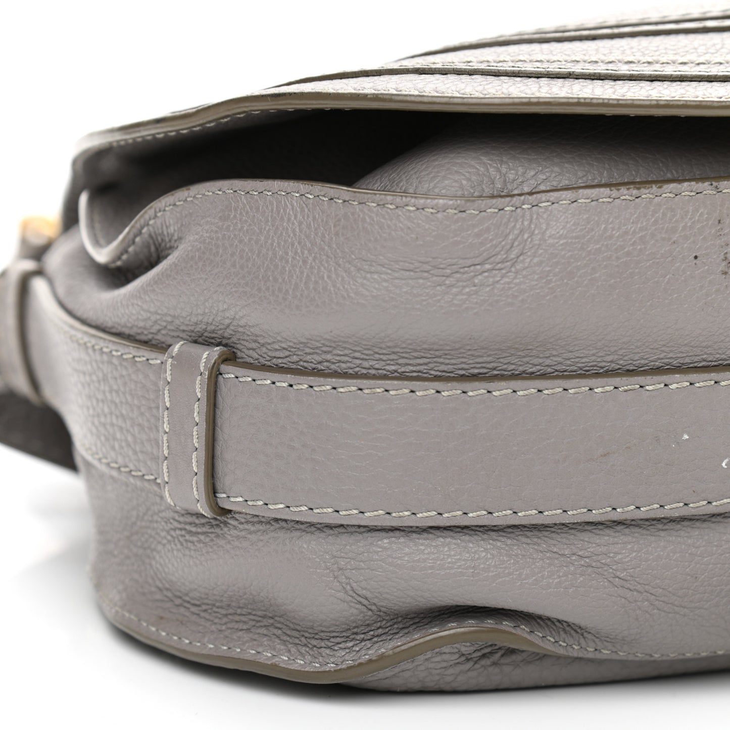Calfskin Medium Marcie Round Crossbody Bag Cashmere Grey