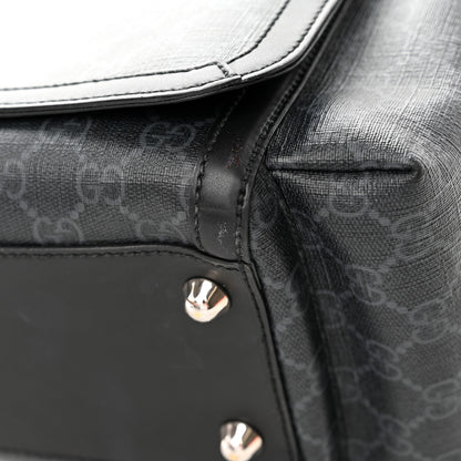 Gucci GG Supreme Monogram Web Messenger Diaper Bag Black Grey 9 of 9