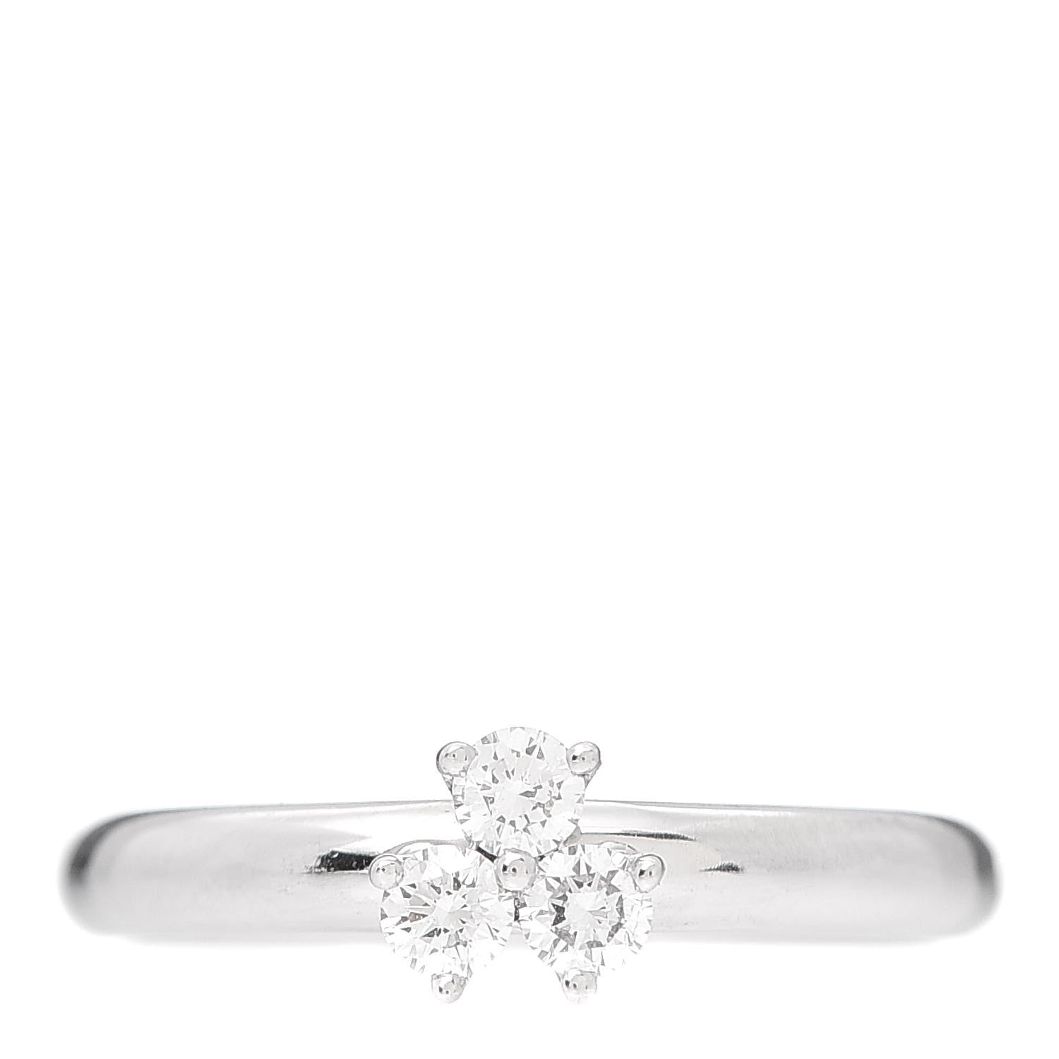 Tiffany Platinum Diamond Aria Band Ring 50 5.5 1 of 4