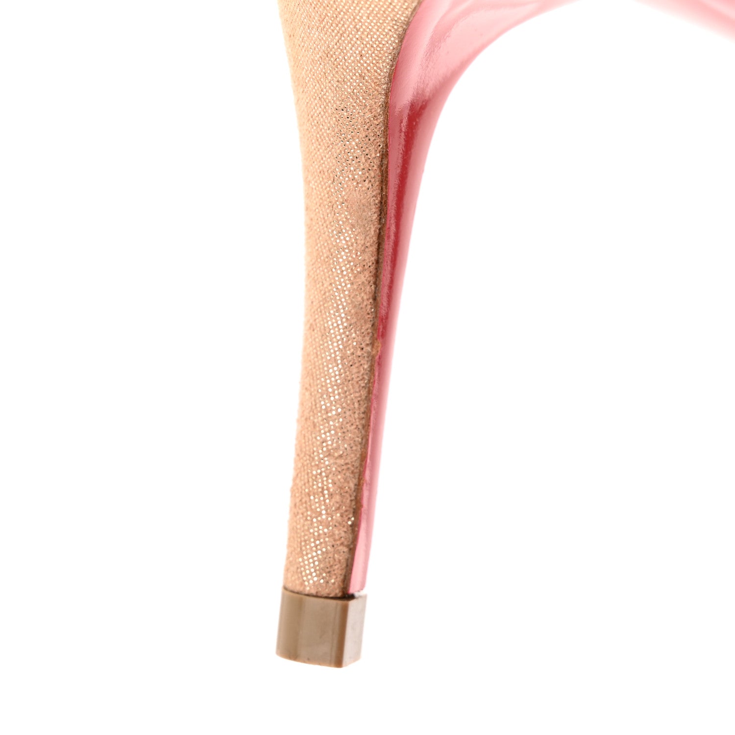 Christian Louboutin Suede Silk Crystal Strass Follies 70 Slingback Pumps 37 Light Silk 11 of 12