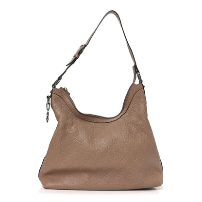Gucci Guccissima GG Charm Hobo Beige 1 of 10