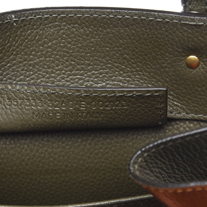 Balenciaga Grained Calfskin Papier Mini A4 Zip Around Tote Green 7 of 13