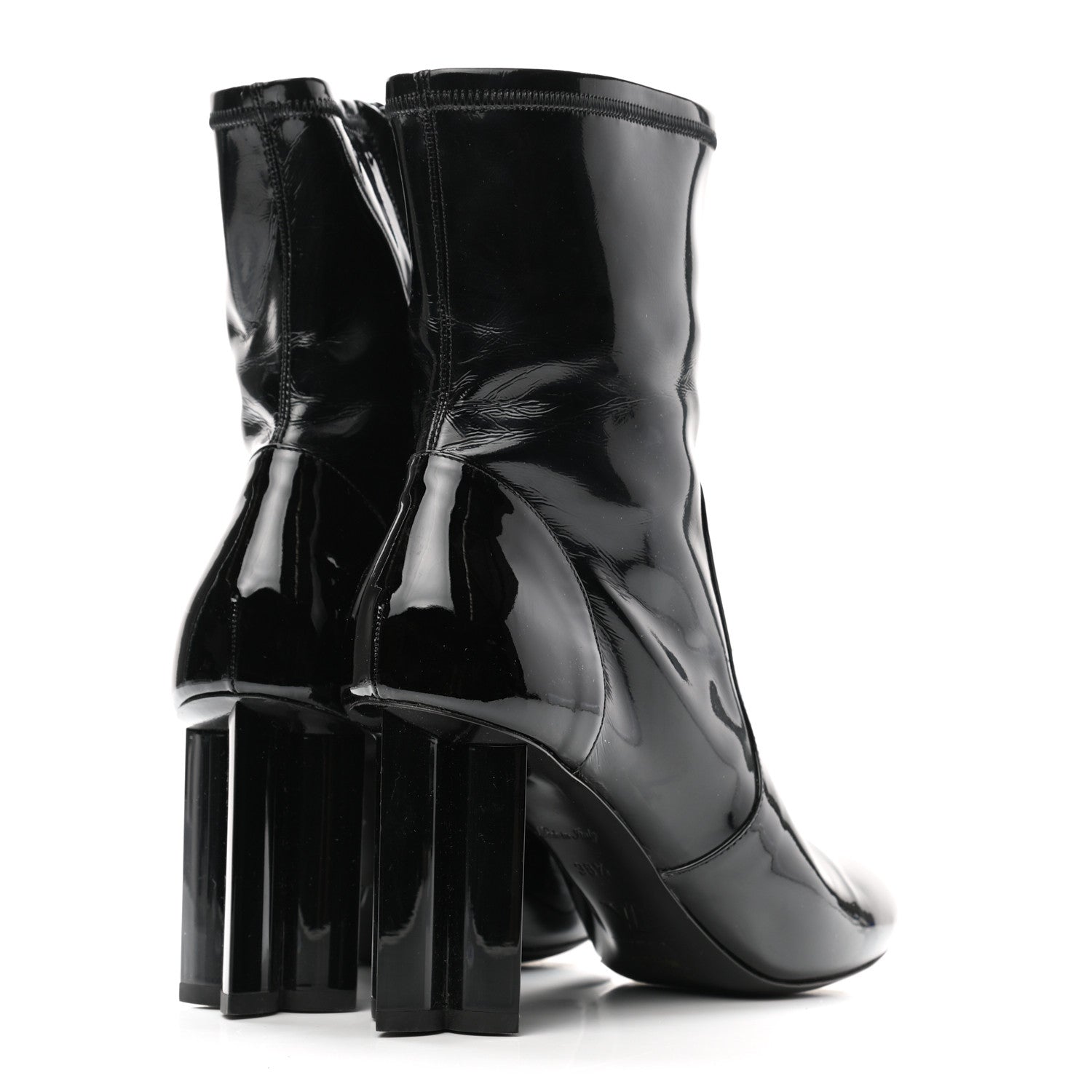 Louis Vuitton Patent Silhouette Ankle Boots 38.5 Black 4 of 10