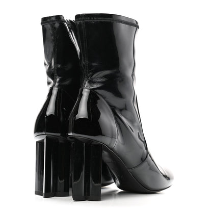 Louis Vuitton Patent Silhouette Ankle Boots 38.5 Black 4 of 10