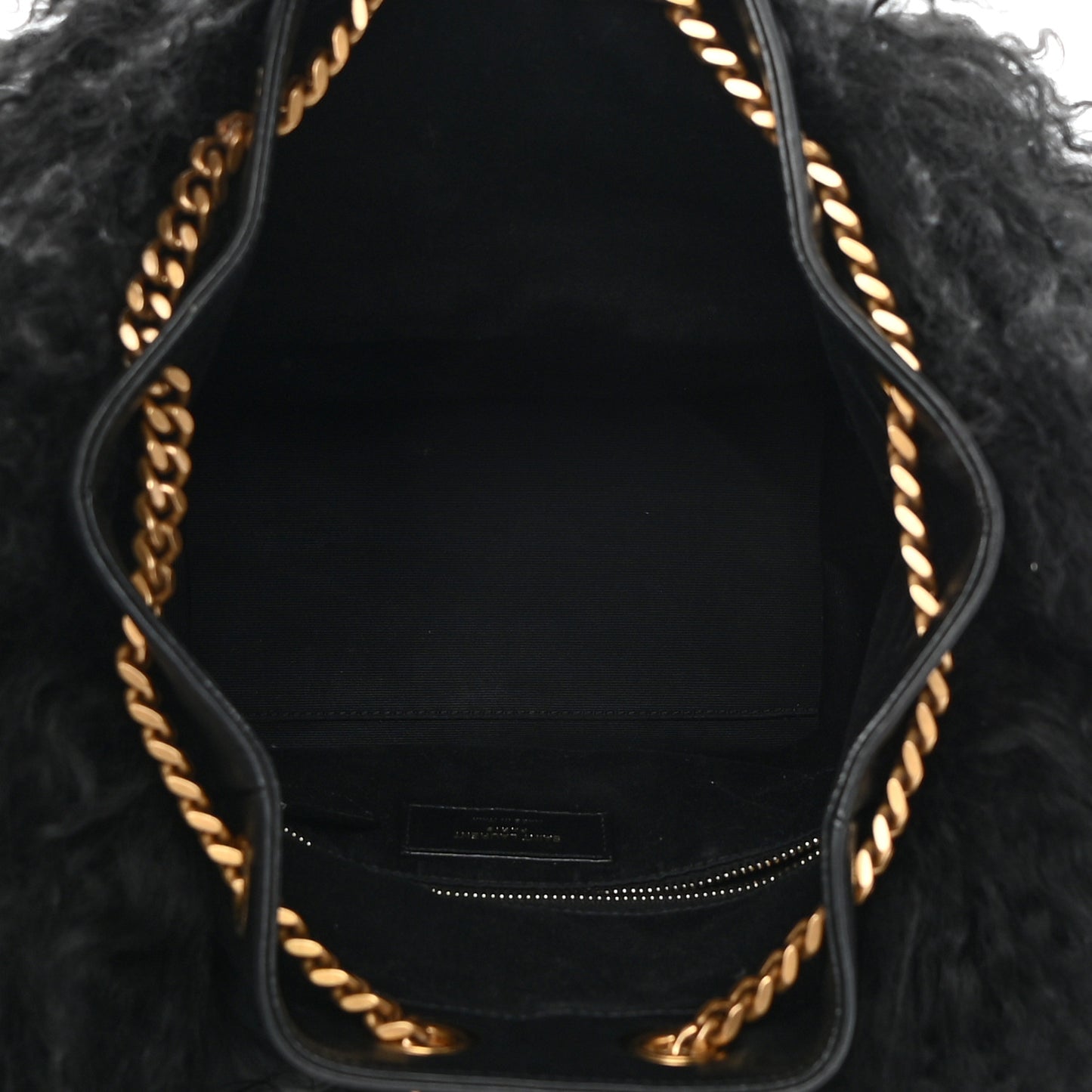 Shearling Lambskin Joe Backpack Black