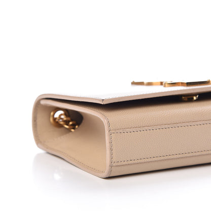 Saint Laurent Grain De Poudre Small Monogram Kate Satchel Nude Powder 9 of 13