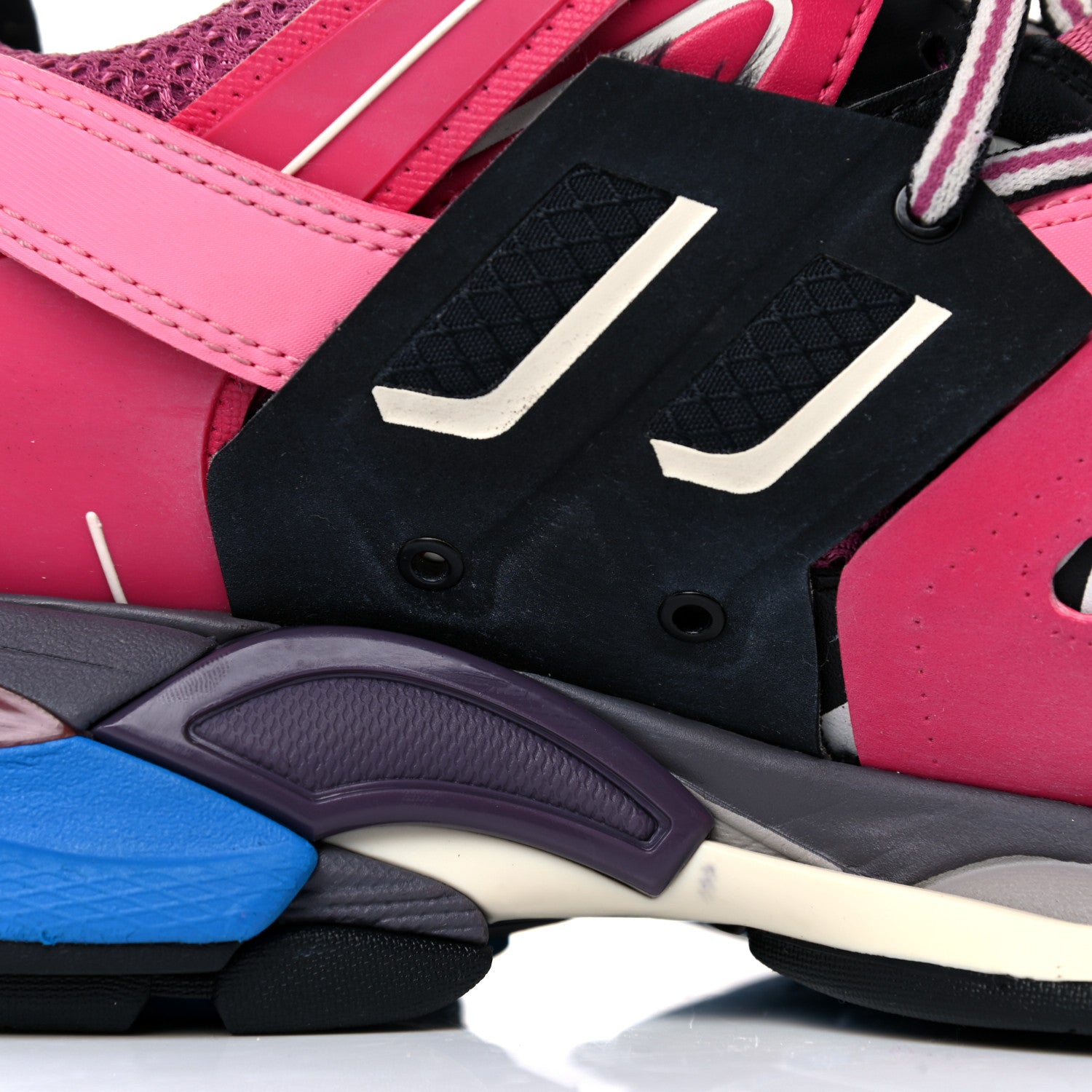 Balenciaga Mesh Nylon Metallic Fabric Womens Track Sneakers 40 Pink Blue 11 of 11