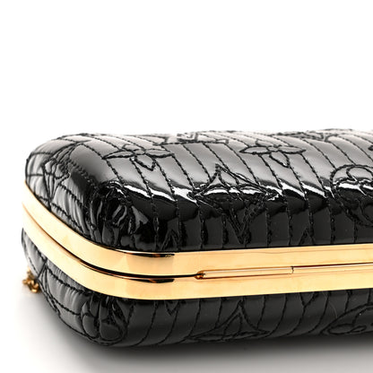 Louis Vuitton Vernis Monogram Motard Minaudiere Clutch Black 8 of 9