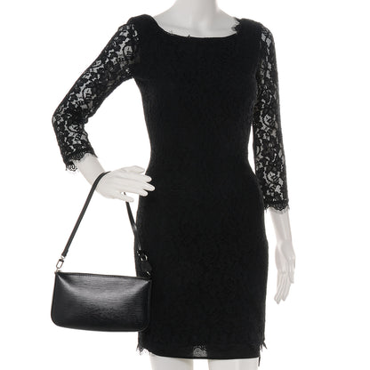 Louis Vuitton Epi Pochette Accessories NM Black 2 of 7