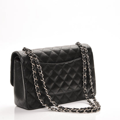 Chanel Caviar Quilted Jumbo Double Flap Black 3 of 7